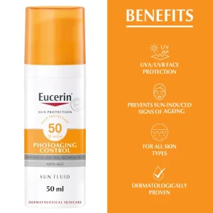 Eucerin Sun Photo-aging Control Sunscreen Anti-Aging Sun Fluid SPF50 50ml - Image 3