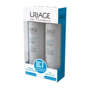 Uriage Eau Thermale Micellar Water For Normal & Dry Skin, Cleanser & Makeup Remover 250ml, Promo Pack Buy 1 Get 1 Free