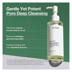 Anua Heartleaf Pore Control Oil Based Facial Cleansing Oil 200ml - Image 4
