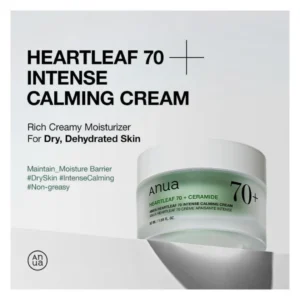 Anua Heartleaf 70 + Ceramide Intense Calming Facial Cream 50ml - Image 4