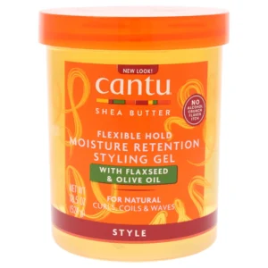 Moisture Retention Styling Gel With Flaxseed and Olive Oil - Flexible Hold by Cantu for Unisex - 18.5 oz Gel