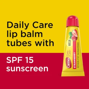 Carmex daily care moisturizing lip balm with spf 15, strawberry 3 tubes - Image 2