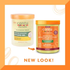 Moisture Retention Styling Gel With Flaxseed and Olive Oil - Flexible Hold by Cantu for Unisex - 18.5 oz Gel - Image 2